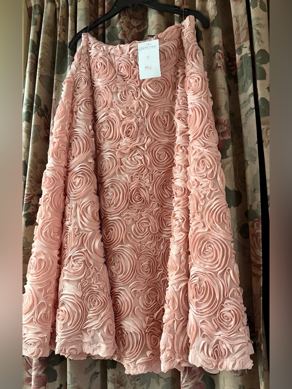HD in Paris Blush Pink Rosette Lace Skirt